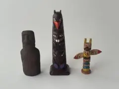 トーテムポール・モアイ像 3点セット