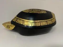 亀香合 漆器 金黒 小物入れ 置物 飾り