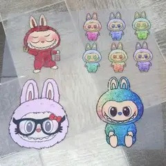 LABUBU アイロンプリントシート 4枚セット