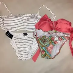 ピークアンドパイン　リベーチェ　セパレート水着セット（ストライプ・フリル）