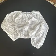 ストライプ クロップドシャツ 152