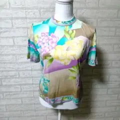 レオナール　フラワープリント 半袖Tシャツ