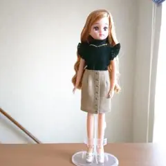 【ハンドメイド】22cmドール アウトフィット タイトスカート ベージュ