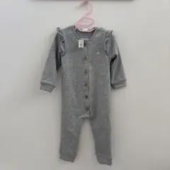 baby GAP グレー フリルロンパース 18-24ヶ月