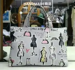 HANDMADEドレスフォームプリントトートバッグMiyakoKawguchi