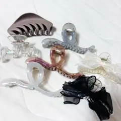 ヘアクリップ　7個セット　ヘアアクセサリー　バンスクリップ　お得