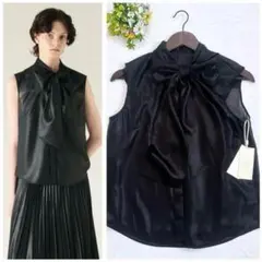 《新品24AW》GRACE CONTINENTAL チンツボウタイブラウス 黒