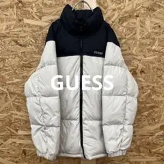 GUESS ゲス ヌプシ風 ダウンジャケット ブルゾン フルジップ 厚手 刺繍