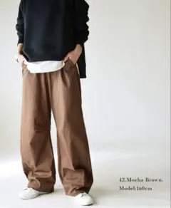 未使用 アンドイット ゆるっくすバレルレッグパンツ L