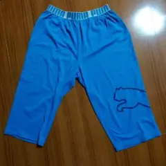 未使用品【ブルー プーマシルエット ハーフパンツ】