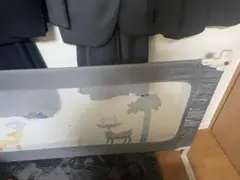 ベッドガード　グレー 動物デザイン　2m