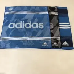 adidas ハンカチ 3枚セット 青/黒/灰色