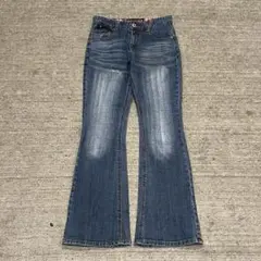 00s flare denim mode y2k 平成 ラメ スタッズ