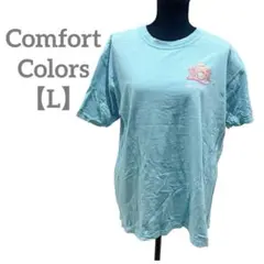 匿名配送✨Comfort Colors 【L】シミあり★半袖Tシャツ ブルー