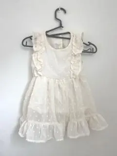 【美品】cottoli ノースリーブワンピ　シフォン 70