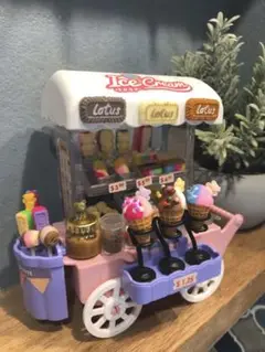 【ハンドメイド】ミニチュアアイスクリームカー　ロータスアイスクリーム