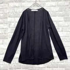 ジエンポリアム シンプル 薄手 カーディガン 美品 M ブラック 冷え対策