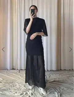 Jens SKIN PULLOVER DRESS ブラック