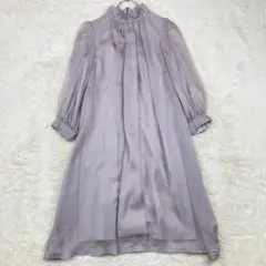 マダムヒロコ MadamHiroko フリルネック シフォンワンピース 3617