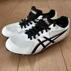 asics EFFORT 26cm 陸上競技用スパイクシューズ 白黒