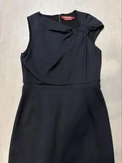 maxmara マックスマーラ ノースリーブリボンワンピース ブラック M