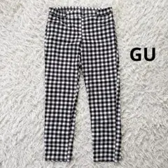 GU ギンガムチェックカジュアルパンツ　L
