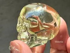 《黄金色シトリン＊スカル（虹入り》