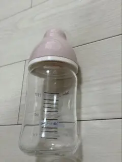 ガラス製哺乳瓶 160ml ピンク