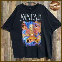 アバター ニコロデオン プリント メンズ ブラック 2XL 古着 半袖 Tシャツ