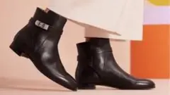 エルメス ショートブーツ ネオ ブラック 37.5サイズ 美品