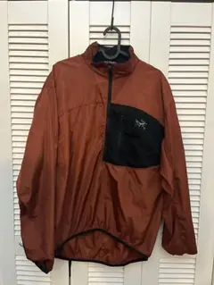 ARC'TERYX 赤オレンジ/ハーフジップ ナイロンジャケッ