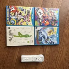 Wiiゲーム4本セット + Wiiリモコン