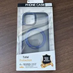 iphone 14 用 ケース MagSafe対応 定点360度回転 ブルー