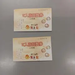 湯来楽入浴回数券