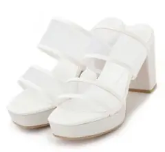 ESPERANZA（エスペランサ）ダブルベルトラメ厚底ミュールサンダル 新品