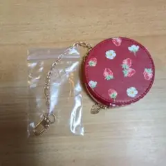 いちご柄 コインケース 赤