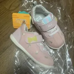 新品　ムーンスター　ピンク キッズシューズ　14.5
