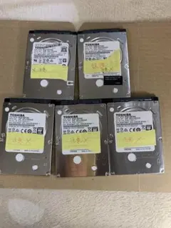 【ジャンク】TOSHIBA HDD 500GB 2.5インチ5個セット