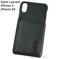 【SL】サンローラン エンボスドレザー iPhoneX/XSケース