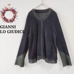 ジャンニロジュディチェ◇メッシュパーカー ジップアップ ニット 透かし編み 40