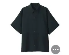 無印良品◎風を通すUVカット汚れが落ちやすいシャツ男女兼用・L・黒