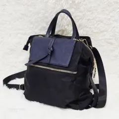 未使用級♥ Quay 3way 撥水加工 ナイロンリュック バッグ ブラック