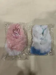 ちょコンとキツネ ミニふわしっぽキーホルダー2 ひなあられ・しらゆき