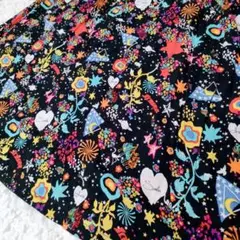✨お花・宇宙柄✨【美品】スカラー ScoLar 総柄 宇宙 動物 ロングスカート