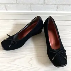 fitfit 撥水バレエパンプス 黒 コンフォート