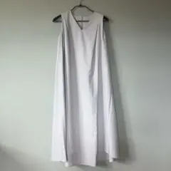 美品！WHYTO. ノースリーブ ロングワンピース ライトグレー