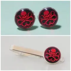 キャプテンアメリカ　ヒドラ　カフスボタン＆ネクタイピンセット