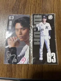 千葉ロッテマリーンズ 選手フォトシール 2枚セット　ガチャガチャ　和田康士朗　2