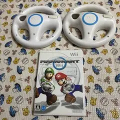 Wii マリオカートWii+Wiiハンドル 2個セット