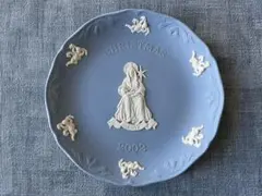 Wedgwood クリスマスプレート 2002年 陶器 ブルー